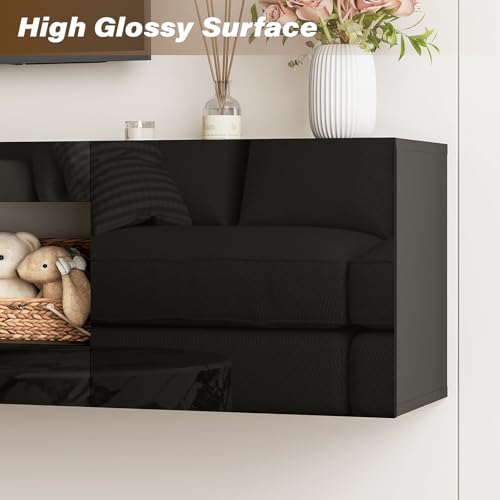 70" Floating TV Stand Wall Mounted with Storage for TVs Up to 80"