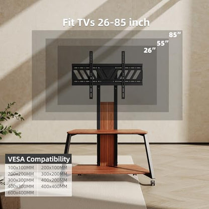 BESHI Heavy Duty Mobile TV Stand with Wheels for 32-85 Inch TVs