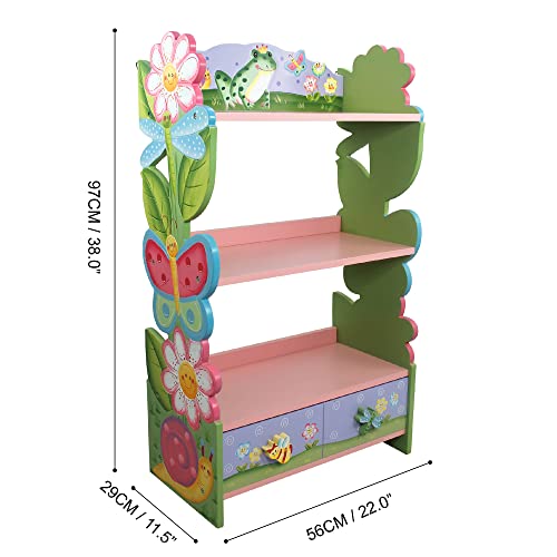 Magic Garden Multi-Tiered Wooden Children's Bookshelf