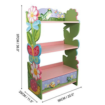 Magic Garden Multi-Tiered Wooden Children's Bookshelf