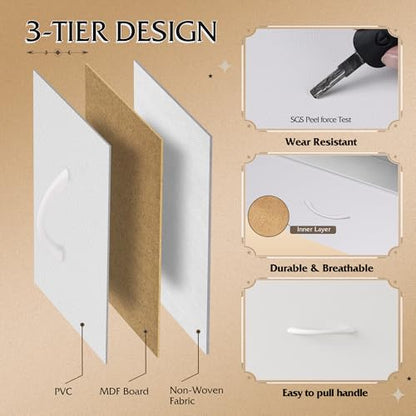 Dresser for Bedroom with 6 Drawers, White