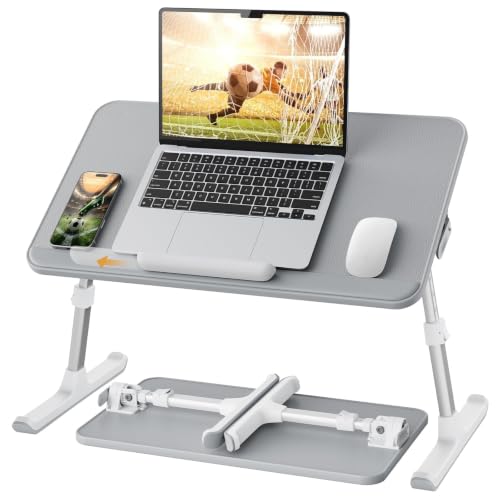 Non-Slip Leather Lap Desk Laptop Bed Tray Table, Laptop Stand for Bed