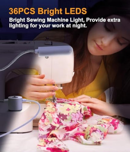 36LED Sewing Machine Light, 6.56ft Long Cord, Magnetic Base Work Lamp, 2-Pk