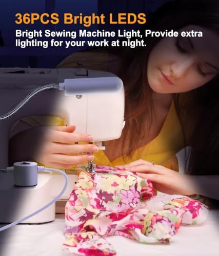 36LED Sewing Machine Light, 6.56ft Long Cord, Magnetic Base Task Work Lamp