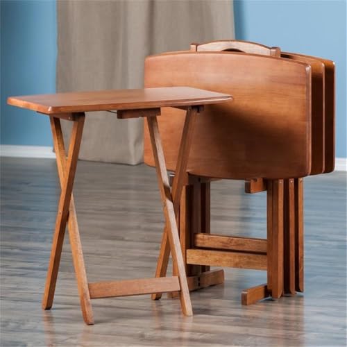 Pemberley Row Solid Wood Teak Snack Table Set Rectangular Oversized - Unassembled