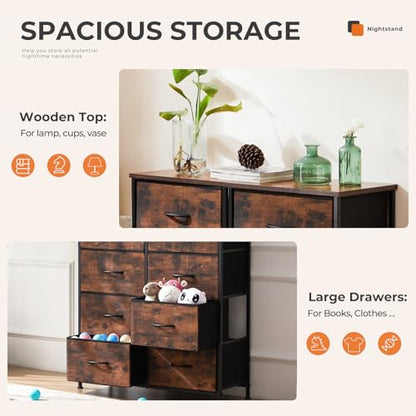 Dresser for Bedroom with 8 Drawers, Large Storage Tower