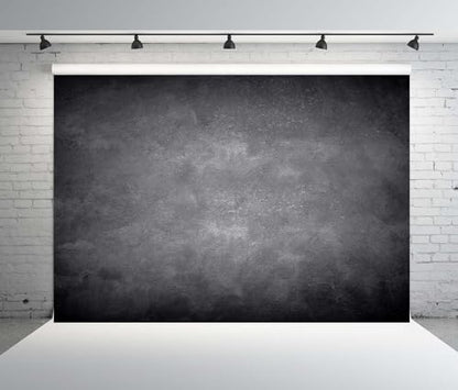 BELECO 8x8ft Fabric Black Gray Wall Backdrop Abstract Concrete Texture Grunge Wall Background Birthday Party Decorations Banner Kids Adults Portrait Photoshoot Studio Props - size: 8x8FT