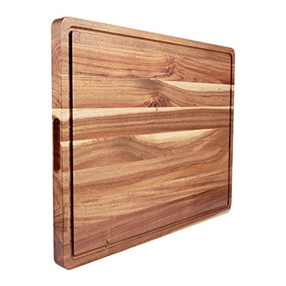 Extra Large Acacia Wood Cutting Boards for Kitchen, 24 x 18 Inch