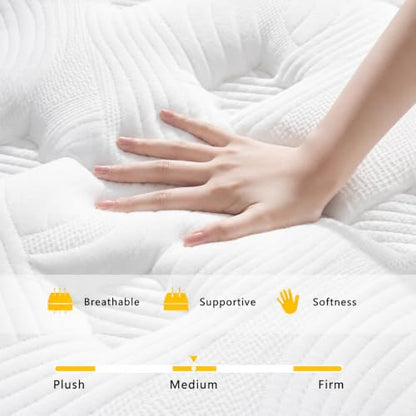 King Size Matresses, 14 Inch Pocketed Spring King Mattress in a Box