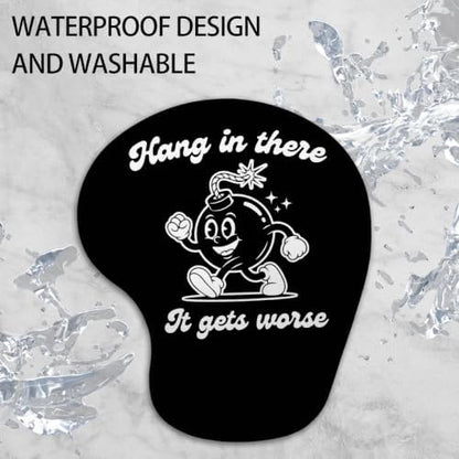 iRudyard 2Pcs Rubber Coasters Funny Mouse Pad Wrist Support Pu Anti Slip
