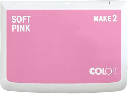 COLOP Make Series, Ink Stamp Pads, with Non-Toxic Premium Ink, Water-Based Acid-Free (Soft Pink, Make 2-2-3/4" x 4-1/4")