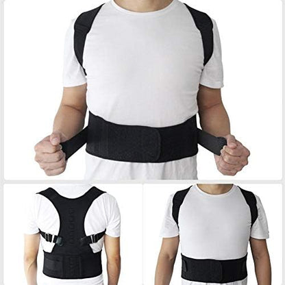DSMYYXGS Adjustable Magnetic Posture Corrector Corset Back Brace Back Belt Lumbar Support Straight Corrector for Men Women S-XXL (Color : Nude, Size : Small)