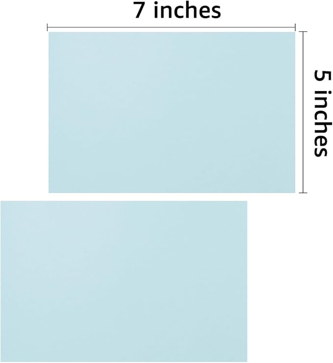 50 Sheets Blank Cardstock Paper 250 GSM Thick Heavy Cards Stock for DIY Art Projects, Card Making, Postcards, Greeting Cards, Birthday Party, Wedding Invitation (Light Blue, 5x7 inches)