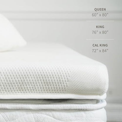 Graphite Memory Foam Mattress Topper, 3" Memory Foam Layer
