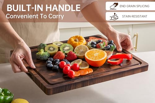 Walnut Cutting Boards for Kitchen Solid Wood End Grain 17"×13"×1"