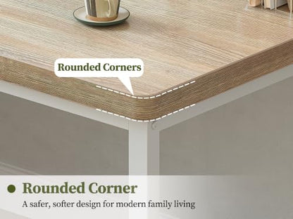63 Inch L Shaped Computer Desk with Power Outlets, 1" Thick Desktop