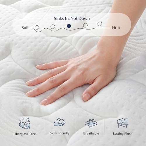 12 Inch Queen Hybrid Mattress in a Box, Medium Firm, Gray