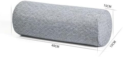 Bogey's Antidote Neck Roll Pillow for Pain Relief Sleeping, Cervical Memory Foam Cylinder Pillow,Travel Bolster Pillow for Bed for Side Sleepers Back Sleeper,15.7 * 6 * 6 inch (Grey Grid)