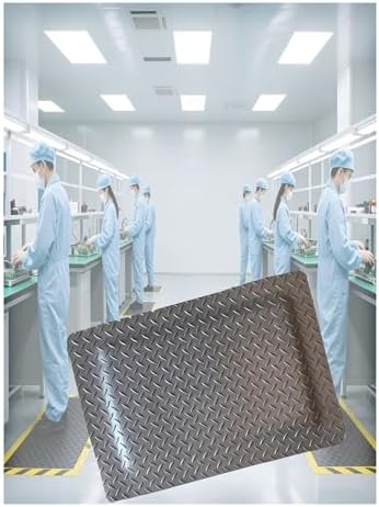 20mm Thick Anti-Fatigue Floor Mat, Cushioned & Static-Safe, Beveled Edge Design for Workshop & Labs, Non-Slip Standing Pad, Gray, 130x100 cm,Grey,130x100 cm