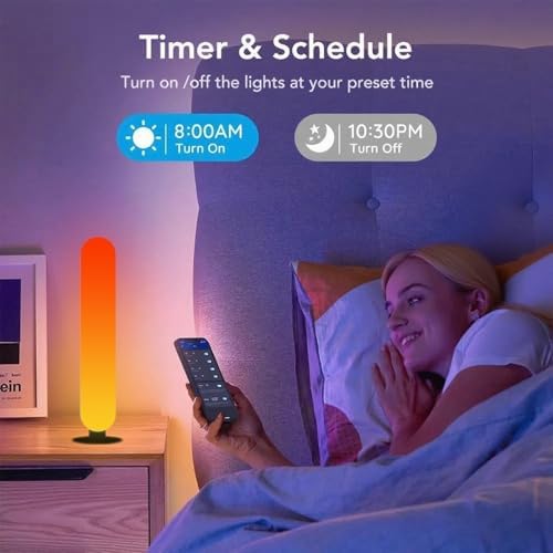 Dual RGB Light Bar, USB Powered LED Ambient Lighting with APP & Remote Control, Smart Mood Light Bar with Music Sync for Gaming Desk, TV Backlight, Streaming Setup, Bedroom Decor