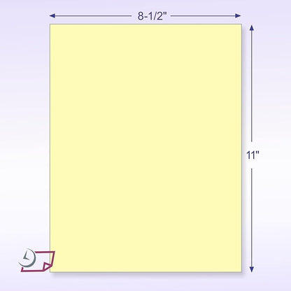 NextDayLabels - Pack of 500 Sheets 8-1/2" x 11" Letter Size CFB NCR (Carbon-Less) Paper, for Laser or Ink Jet Printer (Yellow CFB)