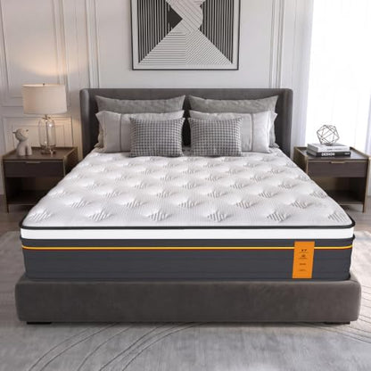 Full Size Mattress 12 Inch Hybrid Mattresses, Medium Firm