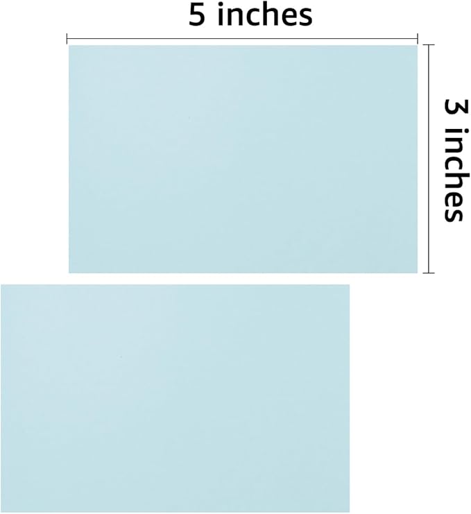 50 Sheets Blank Cardstock Paper 250 GSM Thick Heavy Cards Stock for DIY Art Projects, Card Making, Postcards, Greeting Cards, Birthday Party, Wedding Invitation (Light Blue, 3x5 inches)