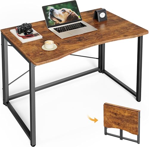 Folding Desk for Small Spaces, 31.5 Inch Foldable Computer Table