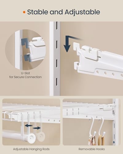 Closet System, Closet Insert Organizer, 3-6 ft Closet Shelves