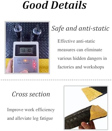 Anti Fatigue Mat Anti Static Rubber Work Mat Anti Slip Comfort Standing Mat Industrial Kitchen Floor Mat 20mm Thick(C,120x60 cm)