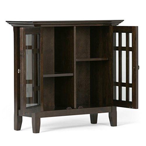 Bedford 32" Wide Solid Wood Cabinet in Brunette Brown
