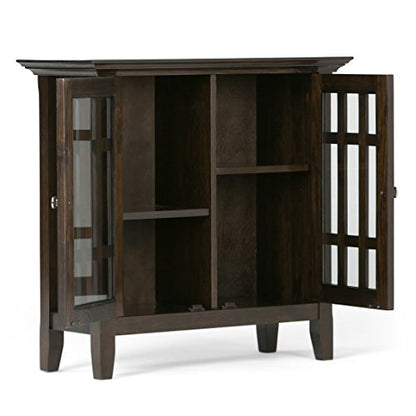 Bedford 32" Wide Solid Wood Cabinet in Brunette Brown