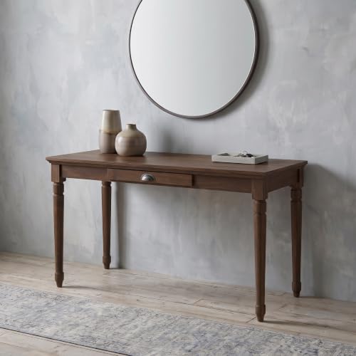 60" Rustic Farmhouse Wood Writing Desk with Storage Drawer
