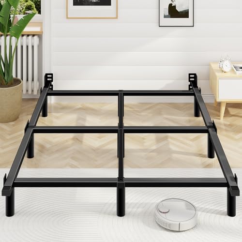 Queen Bed Frame, 7 Inch Heavy Duty Metal Base for Box Spring, 9 Legs