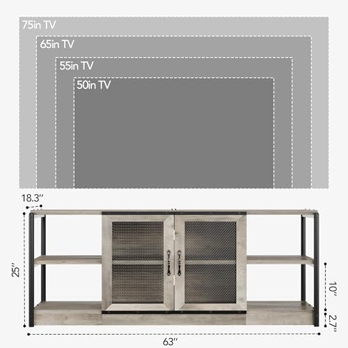 Farmhouse TV Stand for 65/75 inches TVs