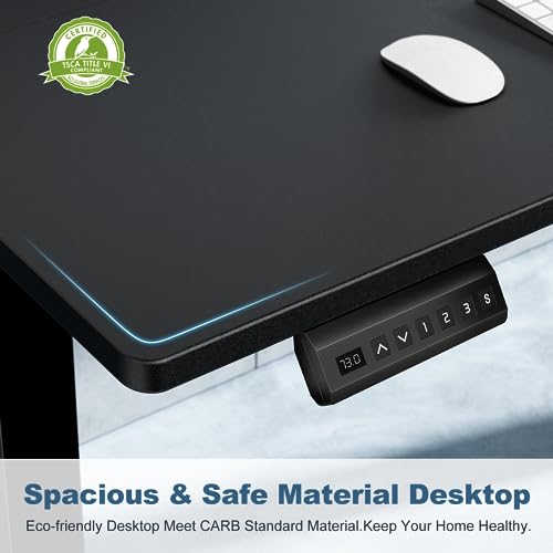 40 Inch Electric Standing Desk, Memory Adjustable Home Office Desk