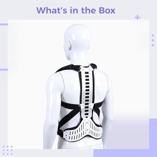 Posture Corrector Back Support Brace with Spine Support, Adult, Adjustable, Breathable, Slouching & Kyphosis, Hunched Back
