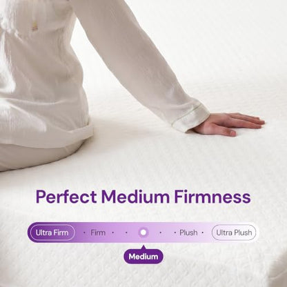 Queen 10 Inch Cooling Gel Memory Foam Mattress, Medium Feel