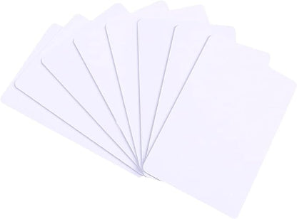 500 Pack - Premium Blank PVC Cards for ID Badge Printers - Premium Quality White CR80 30 Mil (CR8030) by KLMNDUO - Compatible with Most Photo ID Badge Printers(White)