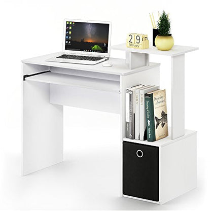 Econ Multipurpose Home Office Computer Writing Desk, White/Black