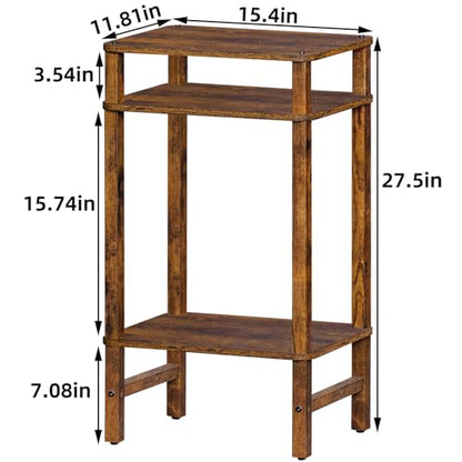 Industrial End Tables for Living Room, Brown