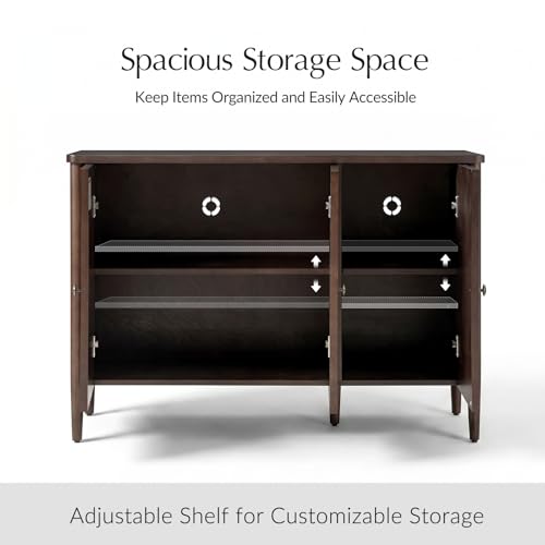 47" Arched Sideboard Buffet Cabinet with Storage, Auburn