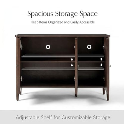 47" Arched Sideboard Buffet Cabinet with Storage, Auburn