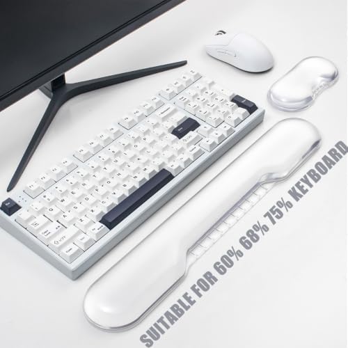 Gel Wrist Rest for Keyboard and Mouse, White Wrist Rest Set