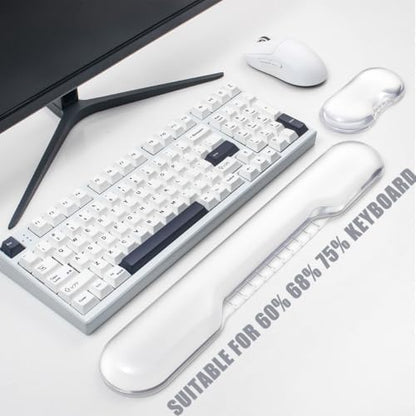 Gel Wrist Rest for Keyboard and Mouse, White Wrist Rest Set