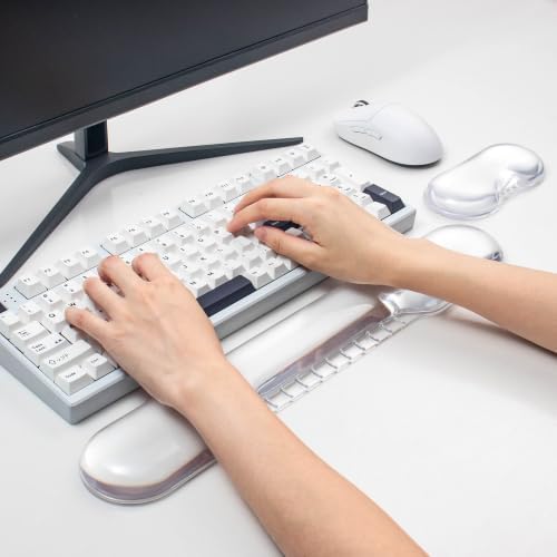 Gel Wrist Rest for Keyboard and Mouse, White Wrist Rest Set