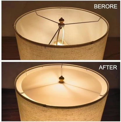 Round Lampshade Diffuser, 9" Diameter with 3/8" Center Hole Diffuser Lamp Shade for Drum Style Lampshades Pendants Softening Light, Frosted White Acrylic, Fits 9.5-11" Openings