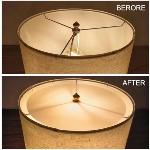 Round Lampshade Diffuser, 8.5" Diameter with 3/8" Center Hole Diffuser Lamp Shade for Drum Style Lampshades Pendants Softening Light, Frosted White Acrylic, Fits 8-11" Openings