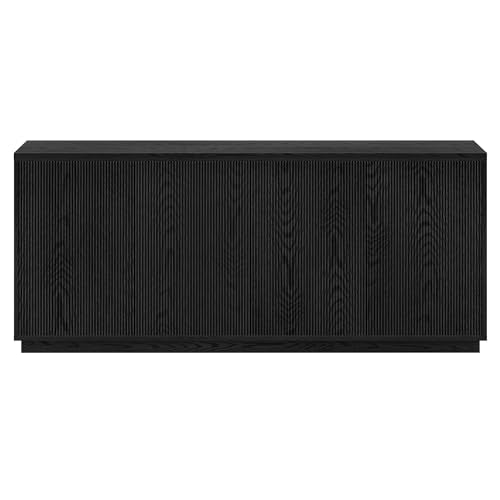 Henn&Hart 68" Fluted Modern Sideboard Buffet Cabinet, Natural Black