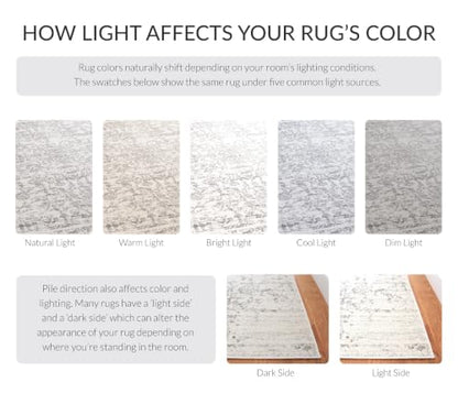 SAFAVIEH Madison Area Rug 6'7"x9'2", Silver & Ivory MAD603G